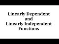 Understanding Linear Dependence and Independence