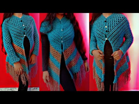 साड़ी वाला स्वेटर crochet full sleeves sweater by||allhometips ||