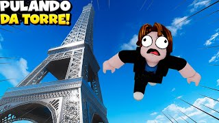 NOOB COM ROBUX INFINITO ESCALOU ATÉ O FIM DO MUNDO DA TORRE GIGANTE NO CLIMB AND JUMP TOWER ROBLOX