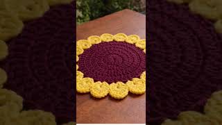 Beautiful crochet sunflowers 🌻Coaster design