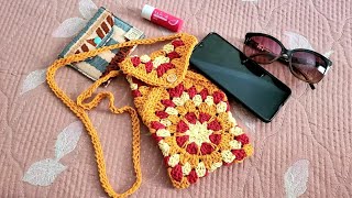 BOLSA CROCHÊ PORTA CELULAR | Passo a Passo