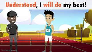 Learn English | My new tennis coach | Dialogue in English with subtitles