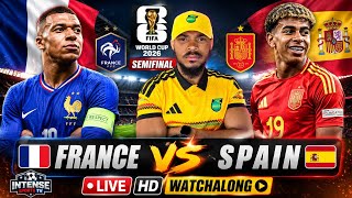 FRANCE vs SPAIN LIVE | FIFA World Cup 2026 Semi-Final Watchalong | Intense Sports TV