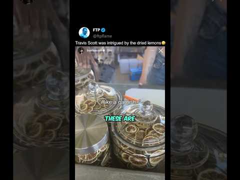 Travis Scott asks bartender about dried lemons at his pool party 🤣🍸