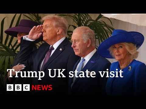 YouTube video thumbnail: What Happened During the First Day of Donald Trump's UK State Visit?