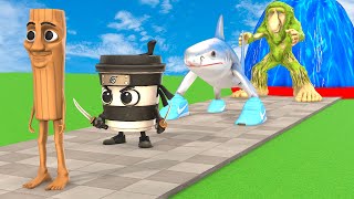 Long Slide Game With Italian Brainrot Tung Tung Sahur Ballerina Cappuccina 3d Brainrot Animal Game