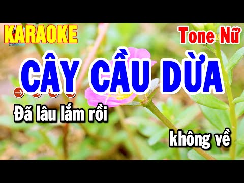 Karaoke Cây Cầu Dừa Tone Nữ | Nhạc Sống Cha Cha Hay Dễ Hát 2025 | Thanh Hải