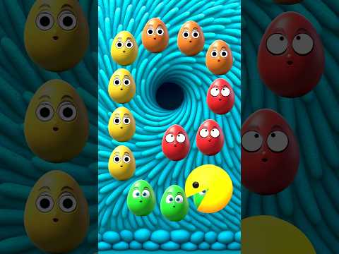 Godzilla Chases Pacman! 😱🔥 | Epic Egg Escape #shorts #shortsfeed #funny