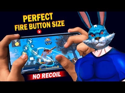 PERFECT Fire Button Size For Headshot 😱 || Top 3 Best Fire Button Size || New Headshot Setting ~