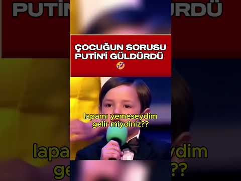 Çocuğun sorusu Putin'i güldürdü 🤣🤣#rusça #rusca #putin #putintürkçe