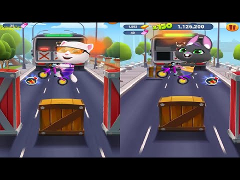 Talking Tom Gold Run New Updte Cycle Tour event Cyclist Angela VS Talking Becca Boss Fight