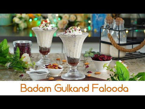 Badam Gulkand Falooda | बादाम गुलकंद फ़ालूदा