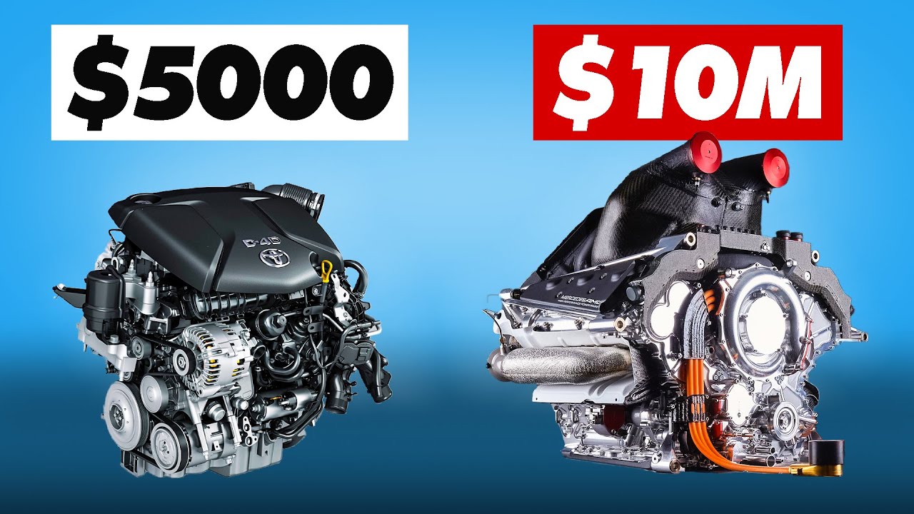 Video: comparing a $5000 normal engine and a $10 million F1 engine