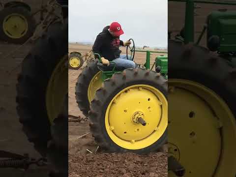 John Deere AN Plowing