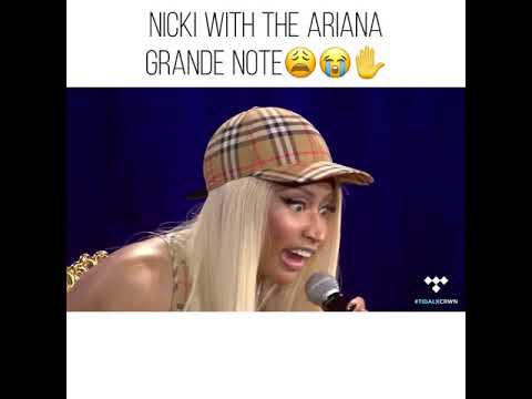 Nicki hits a Ariana Grande note
