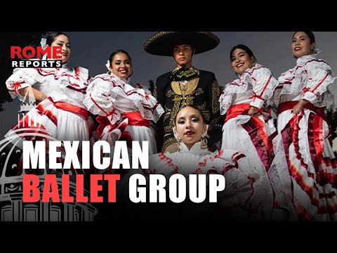 YouTube video thumbnail: After Their Tour of Europe, a Mexican Ballet Group Meets With Pope Leo