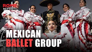 After their tour of Europe, a Mexican ballet group meets with POPE Leo