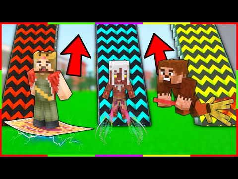 BÜYÜLÜ RAMPADAN EN UZAĞA UÇAN KAZANIR! 😱 - Minecraft