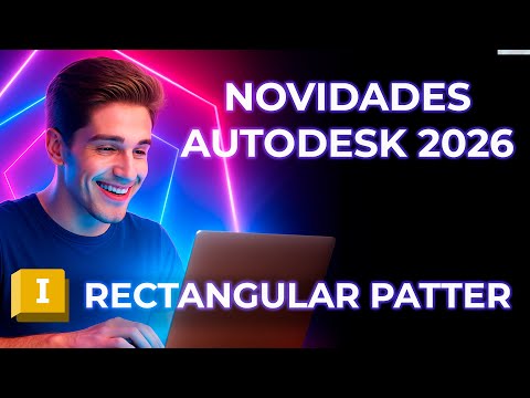 🟩🟦 NOVO RECURSO | Rectangular Pattern | Autodesk Inventor 2026