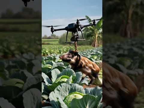 Drones capture wild boars that destroy crops#villagelife#smartfarming#farmingtraditions#farming101