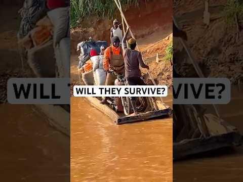 Rowing bikes across the river