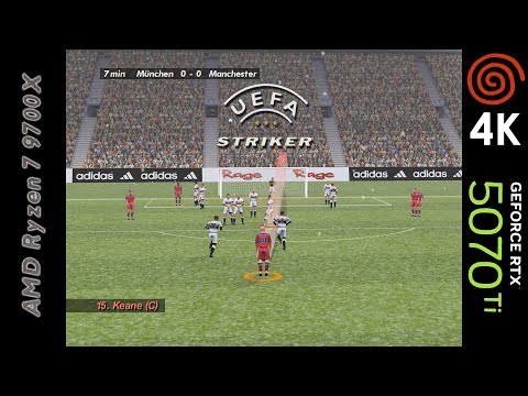 UEFA Striker (EUR) (4K / 2160p) | Redream Emulator (Premium) on PC | Sega Dreamcast