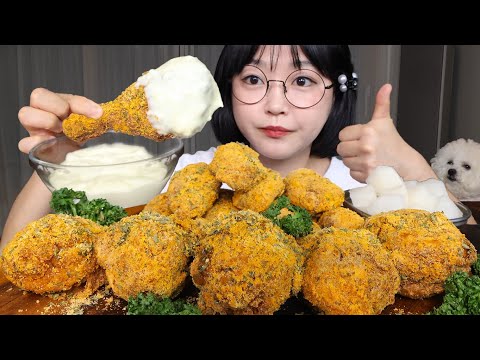 단짠단짠 수제 뿌링클치킨+뿌링뿌링소스 먹방🍗Bburinkle Chicken Dipped in Creamy Yogurt Sauce Mukbang ASMR