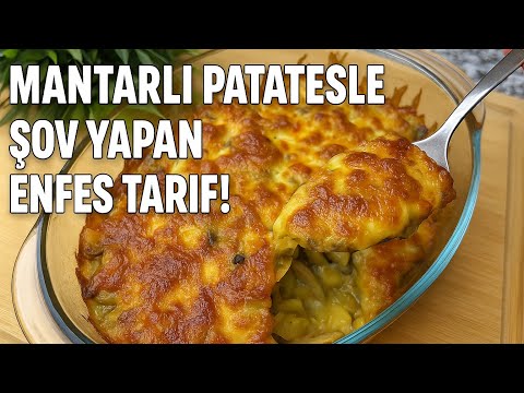 Mantarla Patatesi Böyle Pişir, Herkes Tarifini İstesin! Fırında Kaşarlı Mantarlı Patates Tarifi 👌