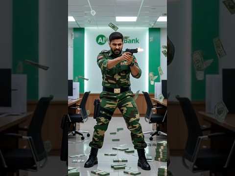 ভারতীয় সেনা অফিসার🎖️ব্যাংক ডাকাতি হওয়া থেকে রক্ষা করলেন 🏦 #ai #army #bank #money #help #indianarmy