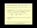 Understanding Polynomials and Their Properties