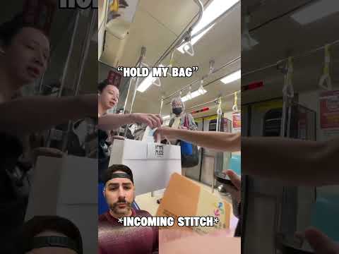 Old woman on train starts a fight and gets what she deserves back!