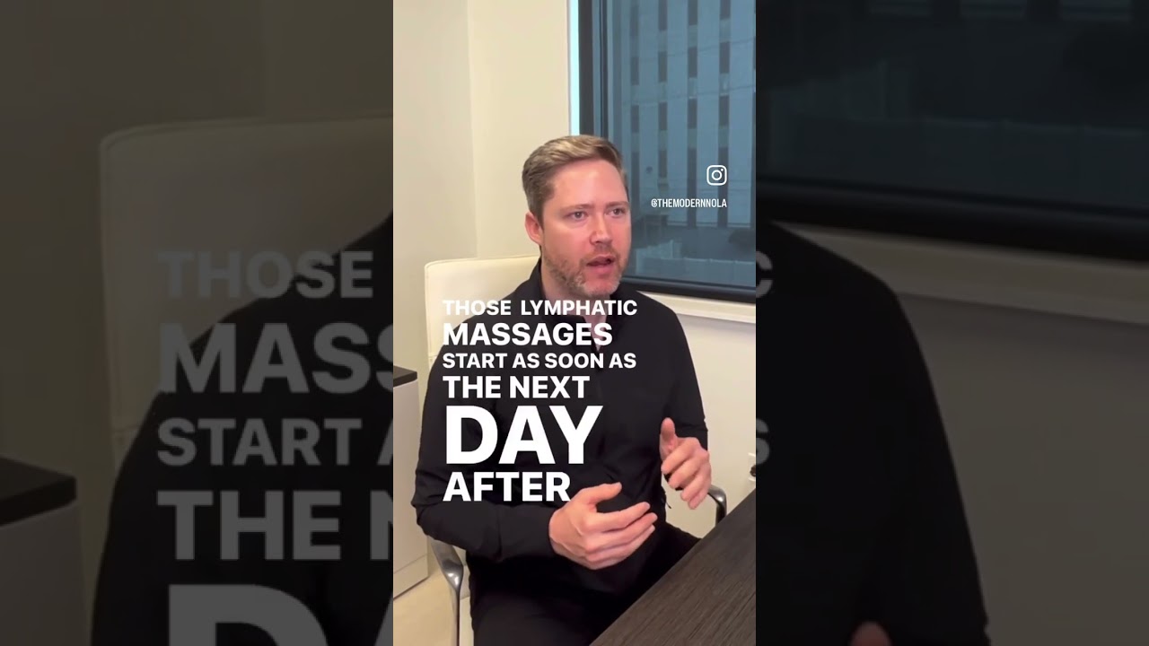 Man discussing lymphatic massages benefits and timing.
