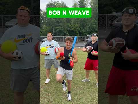 Bob n Weave Game😂🏈 whoever gets hit the least wins #sports #football #game #funny #dodgeball