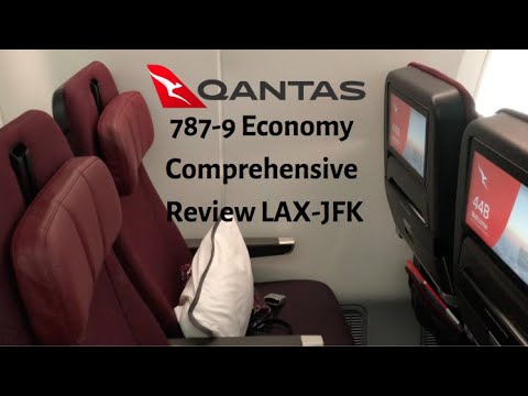 Qantas 787-9 Economy Los Angeles to New York QF11 (VH-ZNB)