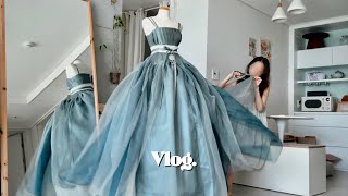 독학으로 n백만원짜리 갈래한복 드레스 만들기🍀