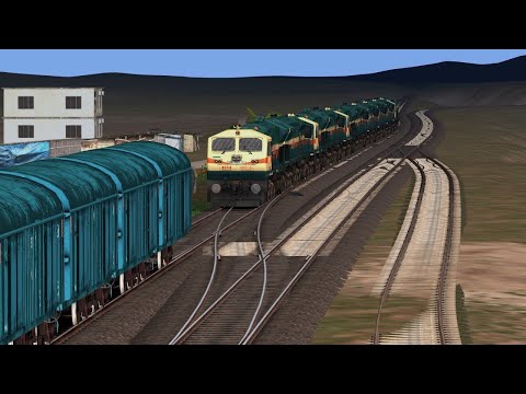 10 WDG4 Siliguri with 250 Blue Old BCNHLCoupling |  Heavy Freight Train Departs Smoothly"