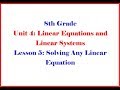 Solving Linear Equations and Inequalities