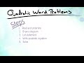 Solving Quadratic Word Problems