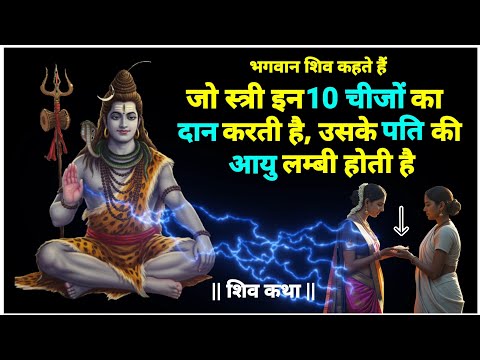 भगवान शिव कहते हैं: जो स्त्री इन 10 चीजों का दान करती है, उसके पति की आयु लम्बी होती है