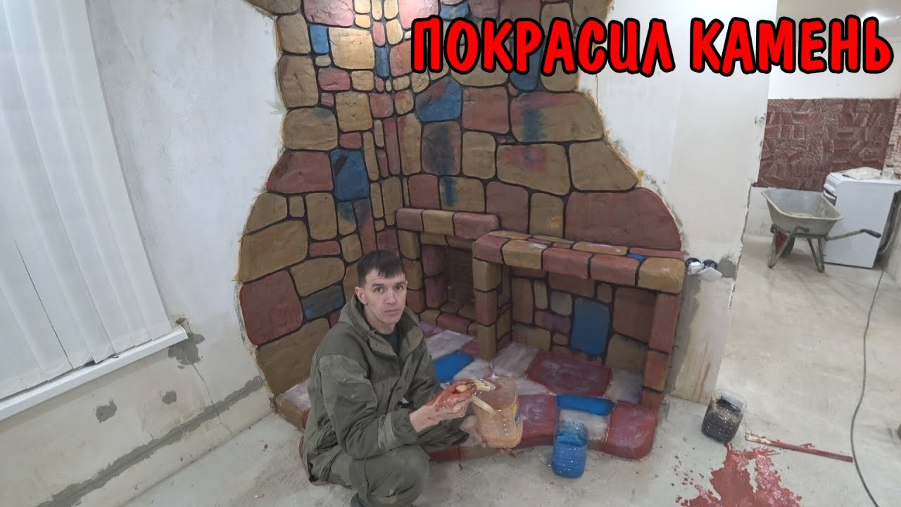 Посадили картошку / установил замок на дверь / покрасил камень в сауне / ремонт в сауне / влог