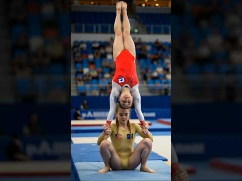 Perfect Color-Locked Acro Gymnastics Stunt | Unreal Balance & Control#usashorts #gimnastics