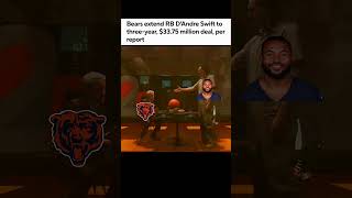 D'Andre Swift agrees to extension with Bears #shorts #chicagobears