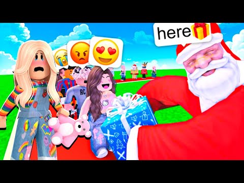 FUREI FILA DO PAPAI NOEL E GANHEI PRESENTE RUIM NO ROBLOX