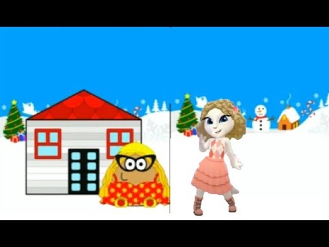 Competição de Natal: Pou Belly e sua amiga Angela, a gatinha  - Jogo / Game