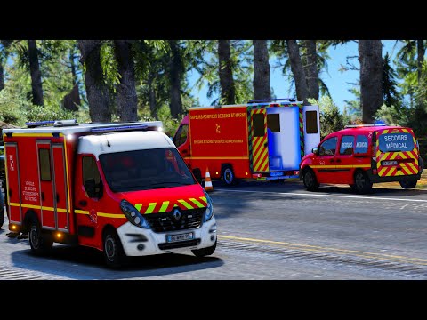 [GTA 5] GROSSE INTERVENTION DES POMPIERS SUITE A DES DES COUPS DE FEU | SDIS 77