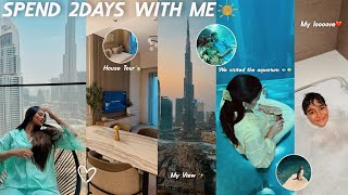 اول زيارة لماما و خوتي لبيت فدبي🏡سويت معاكم جولة فالبيت❤️ما تتخيلون وين بدأنا الرحلة🐬