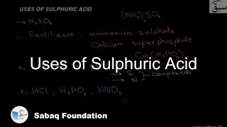 Uses of Sulphuric Acid