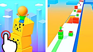Cube Surfer - Cube Skates Surfer Stack Stickman Run - All Levels iOS Android GamePlay #7