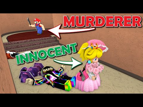 Mario and Peach play Roblox Murder Mystery!!