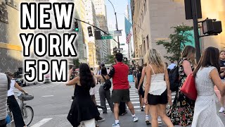 Here’s What Happens in New York City at 5PM ,  Fifth Avenue Walking tour 4k 